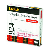 Scotch 924 Atg Adhesive Transfer Tape, Permanent, Holds Up To 0.5 Lbs, 0.5" X 36 Yds, Clear 2