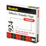Scotch 924 Atg Adhesive Transfer Tape Roll, Permanent, Holds Up To 0.5 Lbs, 0.75" X 36 Yds, Clear 2