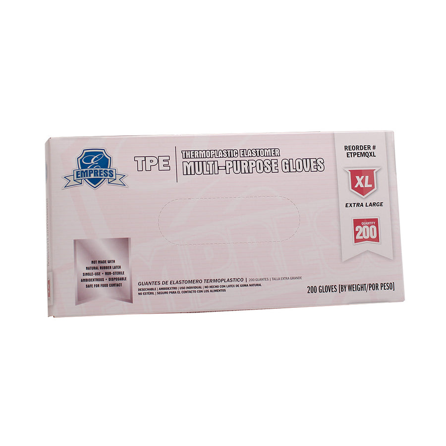 Empress ETPEMQXL Thermoplastic Elastomer Glove X-Large Clear (TPE)-MQ 2000/CS