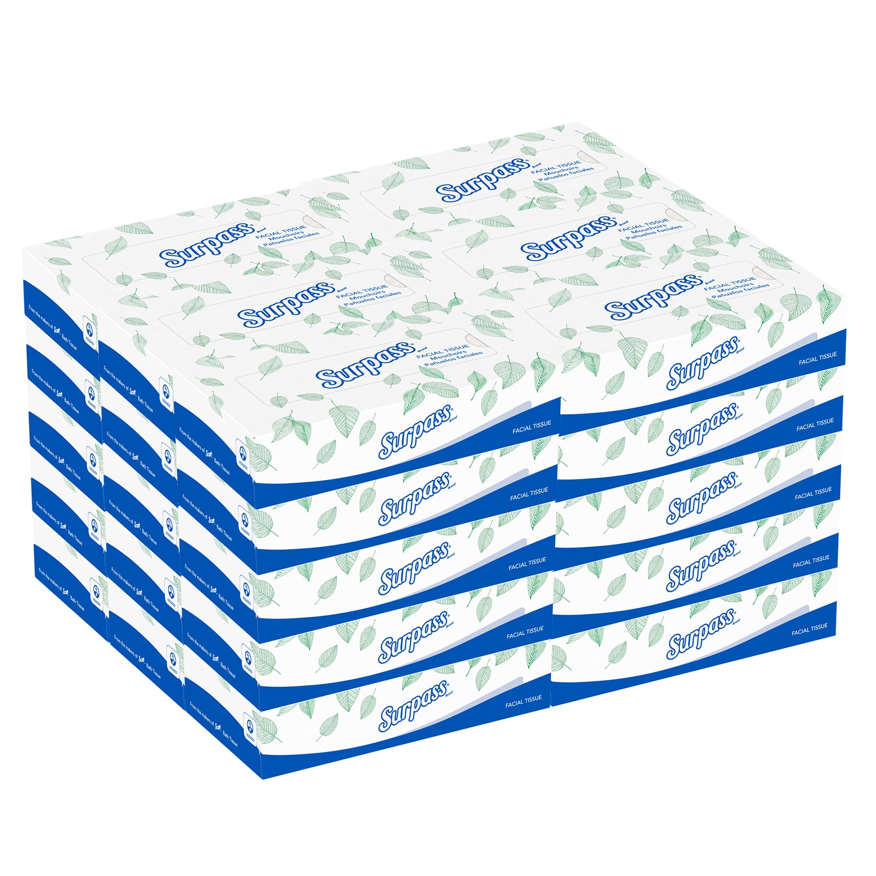Surpass 21340 SURPASS Facial Tissue White 2 Ply 8" x 8.3" 3000/CS
