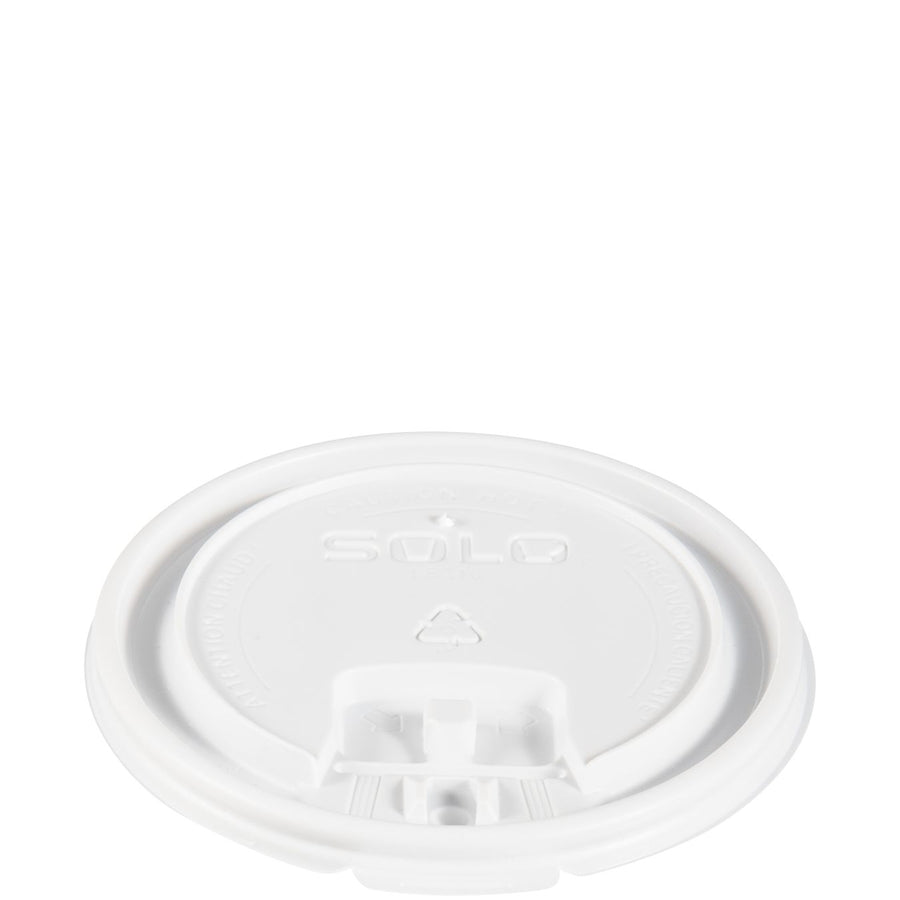 Solo Cup LB3161-00007 Liftback 'n' Lock Tab Lids White Polystyrene 1000/CS