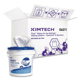Wypall 0621102 Wipers For Wettask System, Bleach, Disinfectants And Sanitizers, 6 X 12, 140/roll, 6 Rolls And 1 Bucket/carton 2