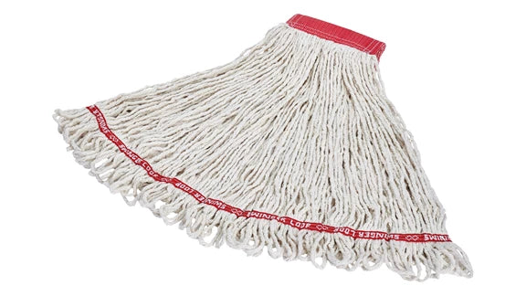 Rubbermaid FGC15306WH00 Swinger Loop Blend Wet Mop White, 24 oz, 5" Headband 6/CS