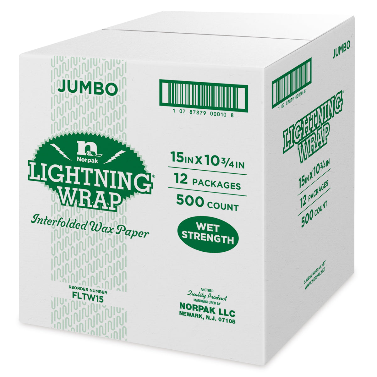 Norpak FLTW15 FLTW15 LIGHTNING Wrap WR6M 10.75" x 15" 6000/CS