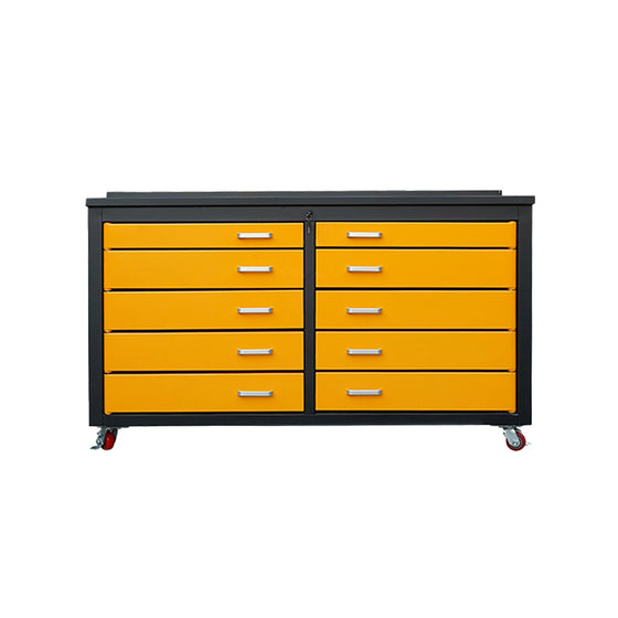 6ft Heavy Duty Mobile Workbench with 10 Drawers