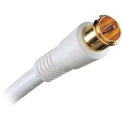 6' WHT RG6 Coax Cable