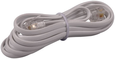 7' WHT Mod Phone Cord