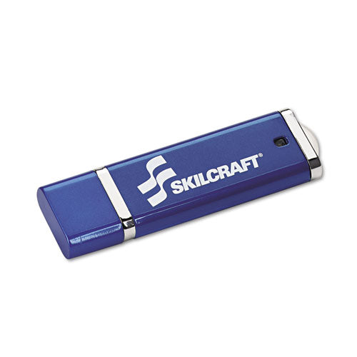 Abilityone 7045015584994 7045015584994, Skilcraft Usb Flash Drive With 256-Bit Aes Encryption, 16 Gb, Blue