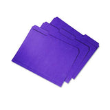 Abilityone 7530015664133 7530015664133 SKILCRAFT Recycled File Folders, 1/3-Cut 2-Ply Tabs: Assorted, Letter Size, 0.75" Expansion, Purple, 100/Box 2