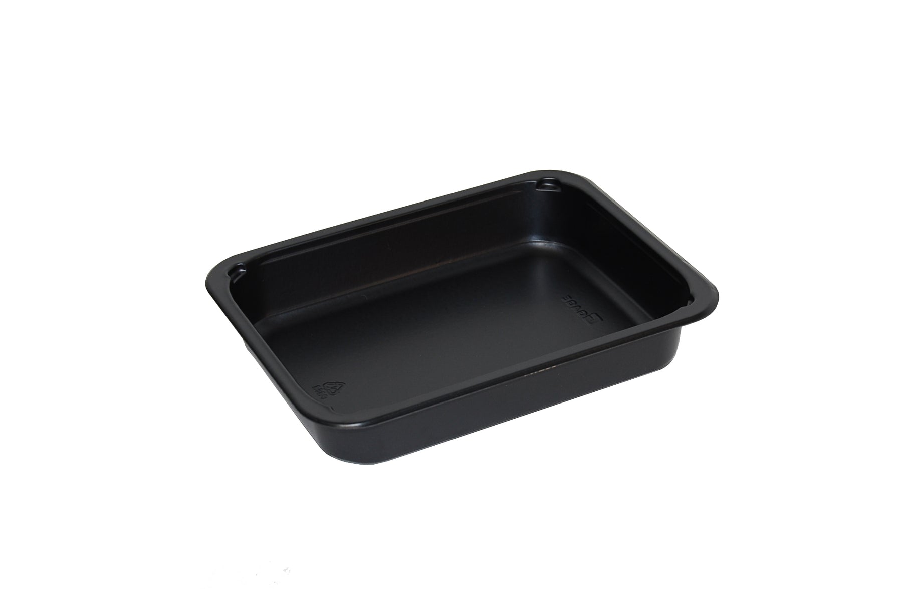 Sabert 36581FMG390 Medium Rectangle Tray Black 32 oz 8.5" x 6.5" x 1.5" 390/CS