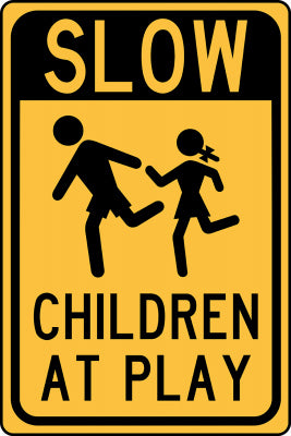 12x18Children Play Sign