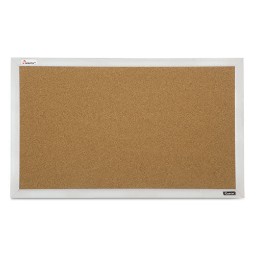 Abilityone 7195015679517 7195015679517 SKILCRAFT Quartet Cubicle Cork Board, 21.5 x 32, Tan Surface, Silver Aluminum Frame