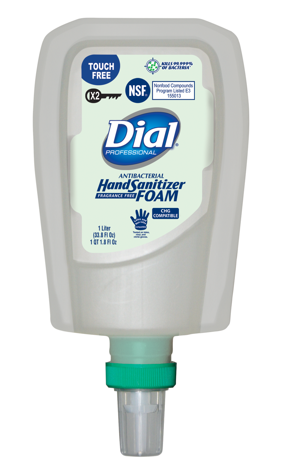 Dial 16786 Foaming Hand Sanitizer FIT X2 Touch Free Refill 1 Liter 3/CS