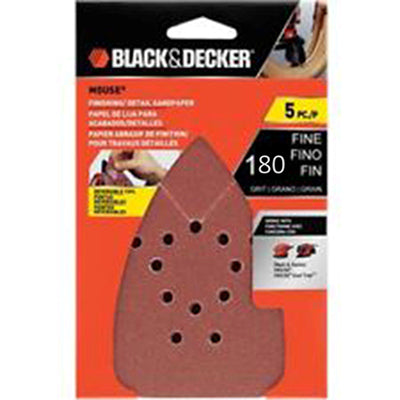 5PK 180G MED Sandpaper