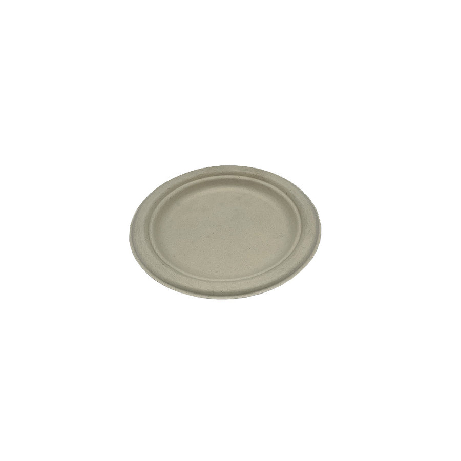 Empress Earth EPL-07-PF Heavy Weight Plate 7" Natural White Bagasse PFAS Free 1000/CS