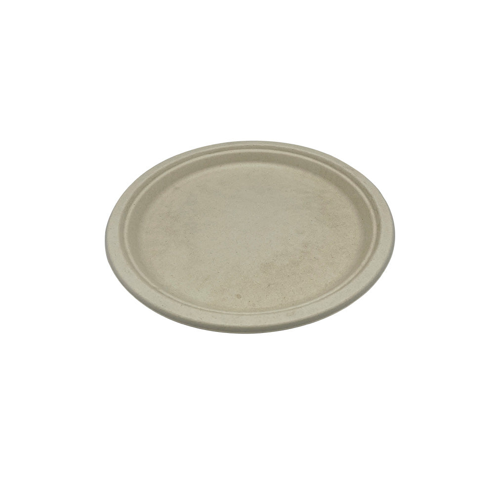 Empress Earth EPL-10-PF Heavy Weight Plate 10" Natural White Bagasse PFAS Free 500/CS