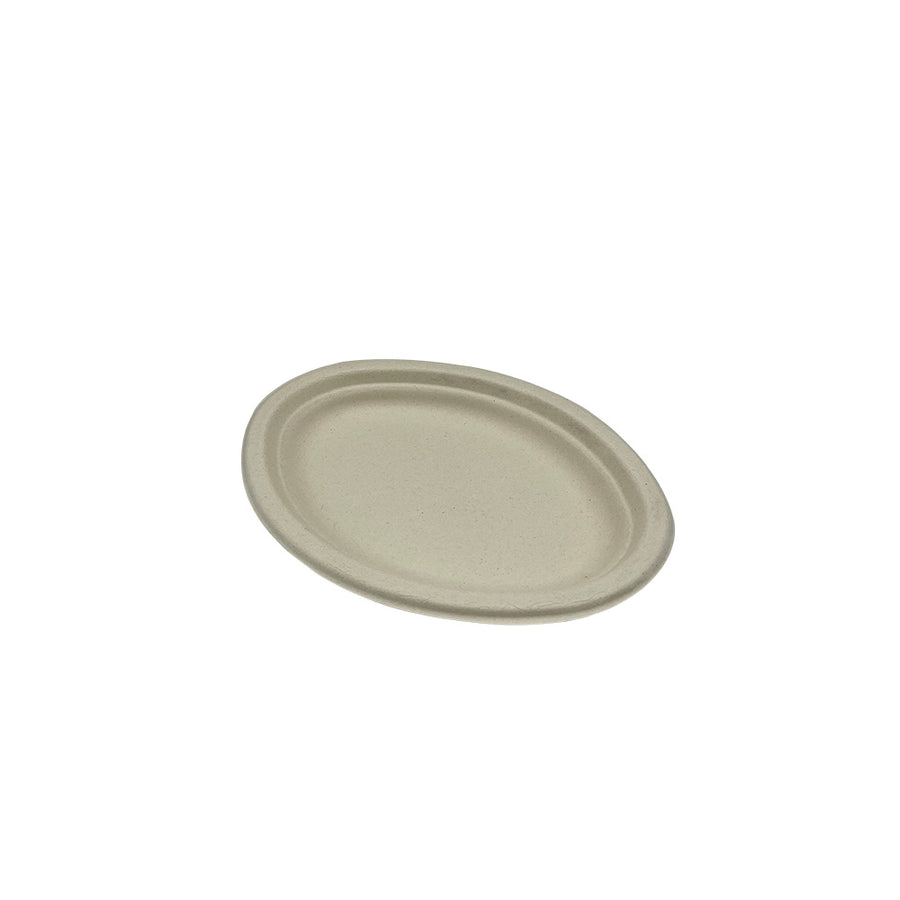Empress Earth EPL-16-1-PF Heavy Weight Platter 11.5" x 8.5" Natural White Bagasse 500/CS