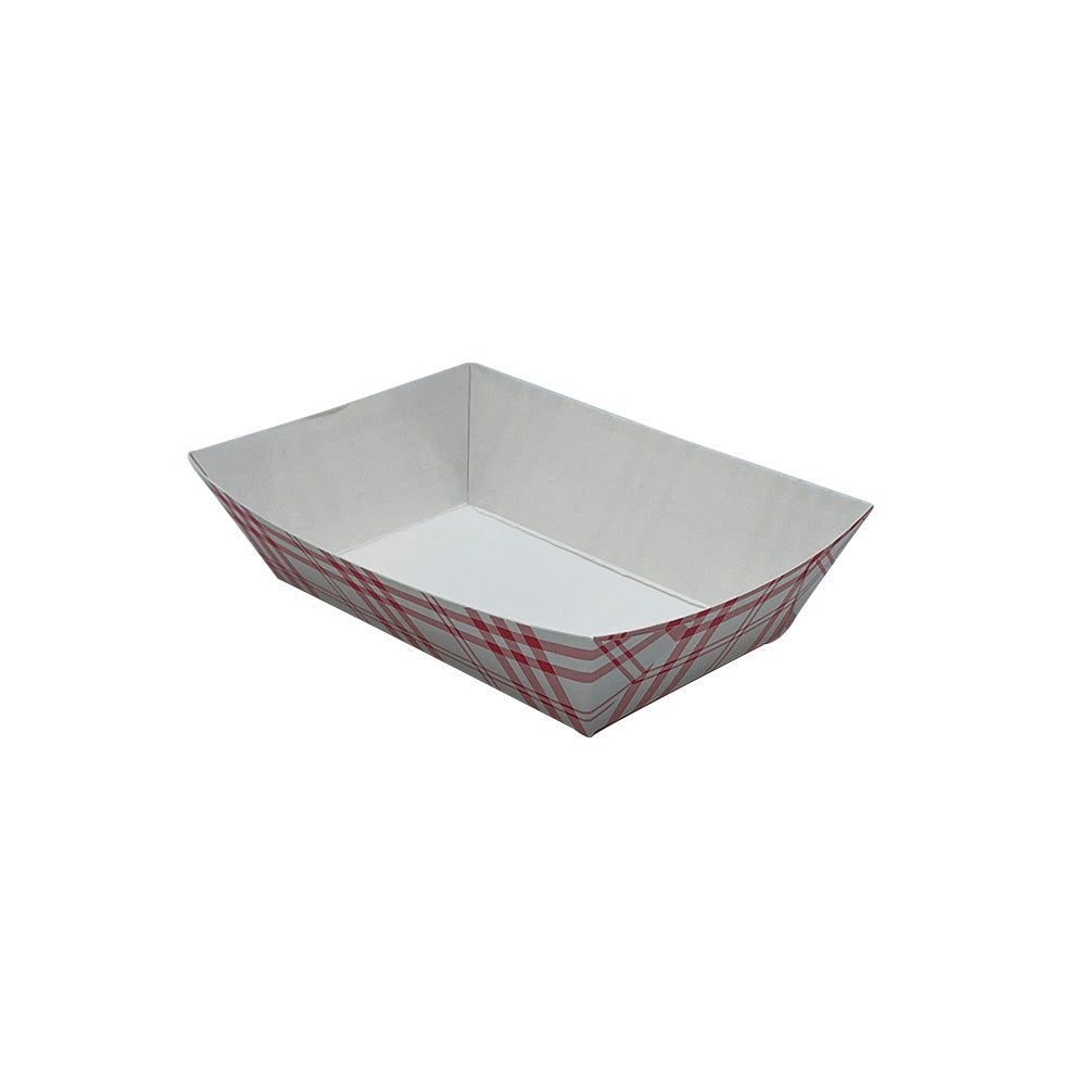 Nova NFT40 6oz Red Plaid Food Tray PFAS Free 1000/CS