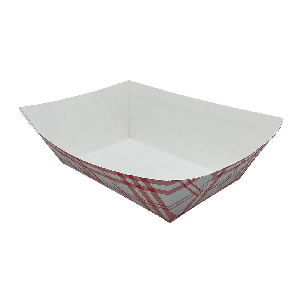 Nova NFT1000 10lb Red Plaid Food Tray PFAS Free 250/CS