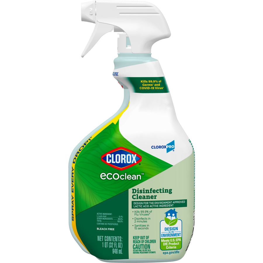 Clorox 60213 Clorox Pro Eco Clean Disinfectant Spray - 32 fl oz 9/CS