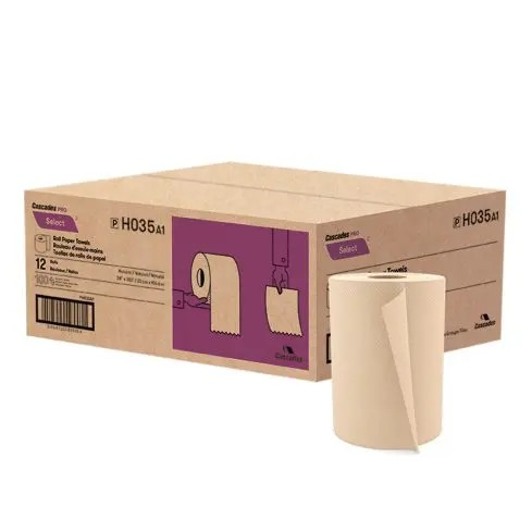 Cascades PRO H035 Select Roll Paper Towel Natural 7.88" X 350' 1 Ply 12/CS