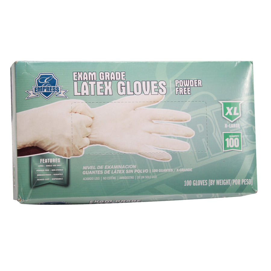Empress ELEPFXL2004 Latex Glove Powder Free Exam Grade Extra Large 1000/CS