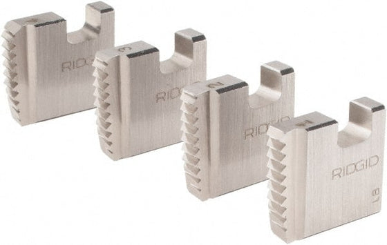 4-Piece 3/4" Right-Hand NPT Pipe Threading Replacement Dies Set - Alloy Steel, 14 TPI