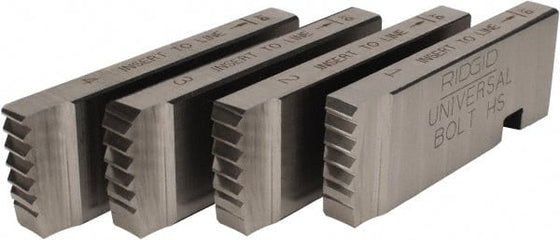 High-Speed Steel Replacement Pipe Die for 1-1/4" NPT, Compatible with Die Heads, 4 Pieces