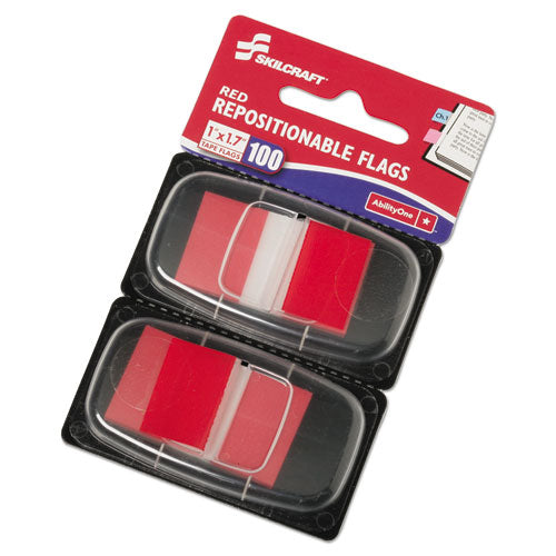 Abilityone 7510013152019 7510013152019 SKILCRAFT Page Flags, 1 x 1.75, Red, 50 Flags/Dispenser, 2 Dispensers/Pack