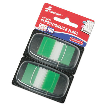 Abilityone 7510013152020 7510013152020 SKILCRAFT Page Flags, 1 x 1.75, Green, 50 Flags/Dispenser, 2 Dispensers/Pack100/Pack