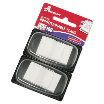 Abilityone 7510013152022 7510013152022 SKILCRAFT Page Flags, 1 x 1.75, White, 50 Flags/Dispenser, 2 Dispensers/Pack100/Pack