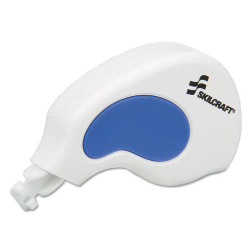 Abilityone 7510013900717 7510013900717 SKILCRAFT Correction Tape, Non-Refillable, White/Blue Applicator, 10 m