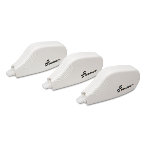 Abilityone 7510015117933 7510015117933 SKILCRAFT Correction Tape, Non-Refillable Mini Dispenser, White Applicator, 6 m