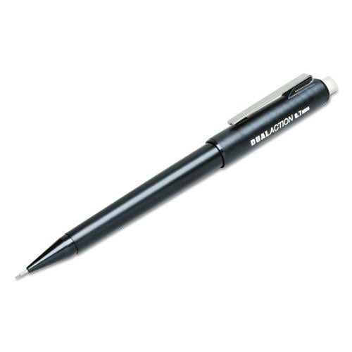 Abilityone 7520013176140 7520013176140 SKILCRAFT Dual Action Mechanical Pencil, 0.7 mm, F (#2.5), Black Lead, Black Barrel, Dozen