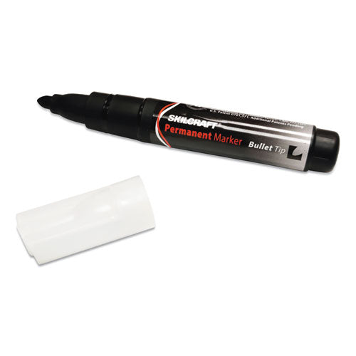Abilityone 7520014244883 7520014244883 Skilcraft Bullet Tip Permanent Marker, Medium Bullet Tip, Black, Dozen