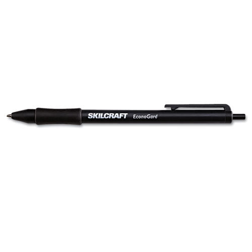 Abilityone 7520015425943 7520015425943 Skilcraft Econogard Ballpoint Pen, Retractable, Medium 1 Mm, Black Ink, Black Barrel, Dozen