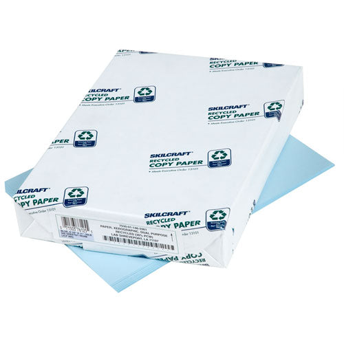 Abilityone 7530011463361 7530011463361 SKILCRAFT Colored Copy Paper, 20 lb Bond Weight, 8.5 x 11, Blue, 500 Sheets/Ream, 10 Reams/Carton