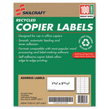 Abilityone 7530012074363 7530012074363 Skilcraft Recycled Copier Labels, Copiers, 1.38 X 2.81, White, 24/sheet, 100 Sheets/box