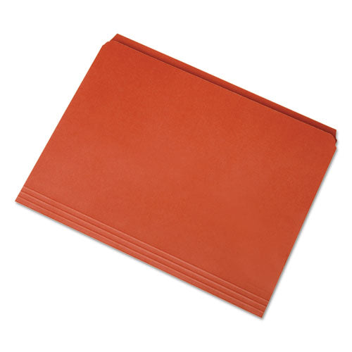 Abilityone 7530013649506 7530013649506 SKILCRAFT Straight Cut File Folder, Straight Tabs, Letter Size, Orange, 100/Box
