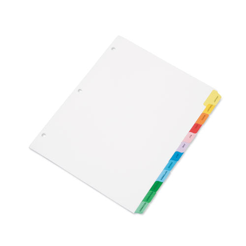 Abilityone 7530013683490 7530013683490 Skilcraft Multiple Index Sheets, 12-Tab, Jan. To Dec., 11 X 8.5, White, 1 Set