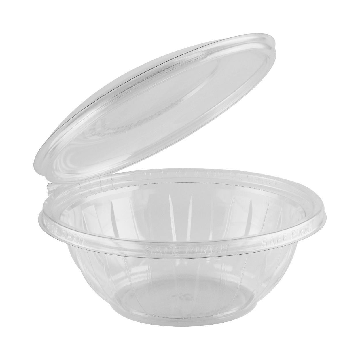 Anchor Packaging 4517023 / TE7024D Round Hinged Container w/Dome Lid 7" Clear 24 oz Safe Pinch Closure 150/CS