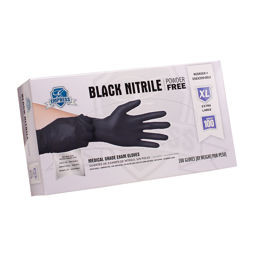 Empress ENEX2004BLK Exam Grade Nitrile Glove Black Powder Free X-Large 1000/CS