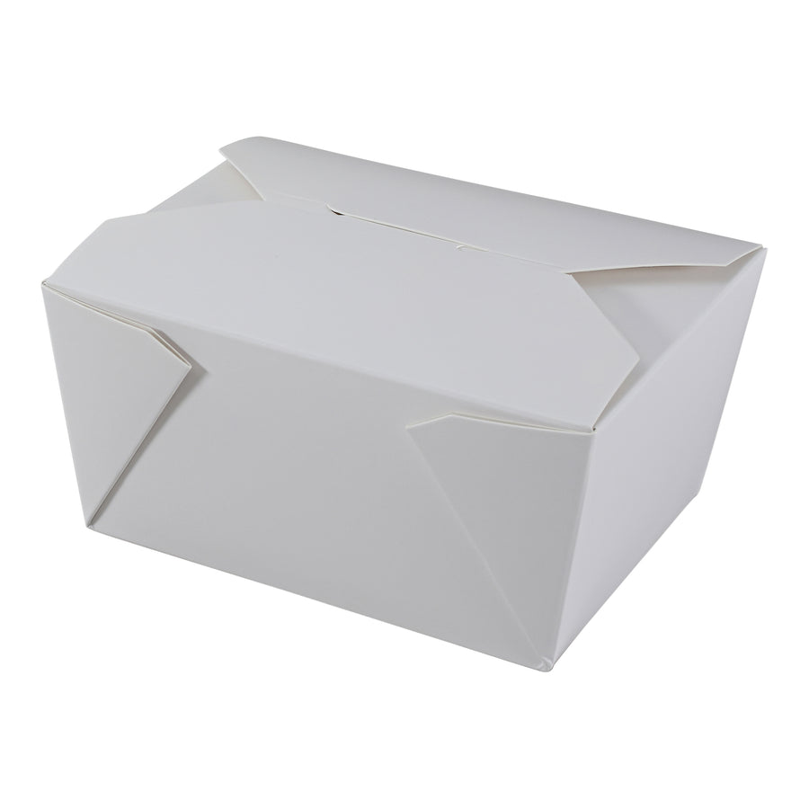 Empress EMPFDBX1-W #1 Folded Takeout Box White 4.875" x 3.5" x 2.5" 450/CS