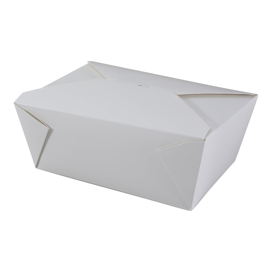 Empress EMPFDBX4-W #4 Folded Takeout Box White 7.75" x 5.5" x 3.5" 160/CS
