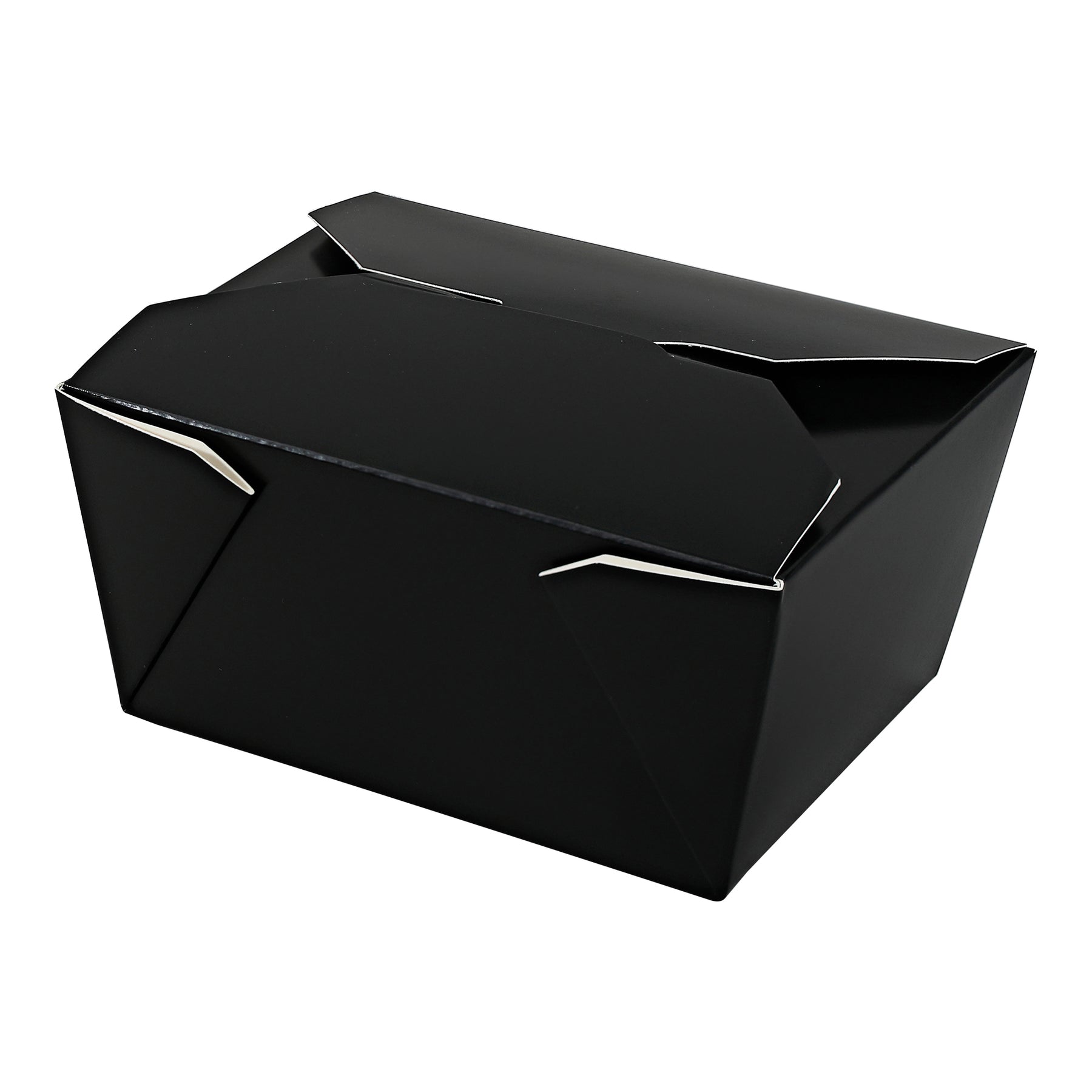 Empress EMPFDBX1-B #1 Folded Takeout Box Black 4.875" x 3.5" x 2.5" 450/CS