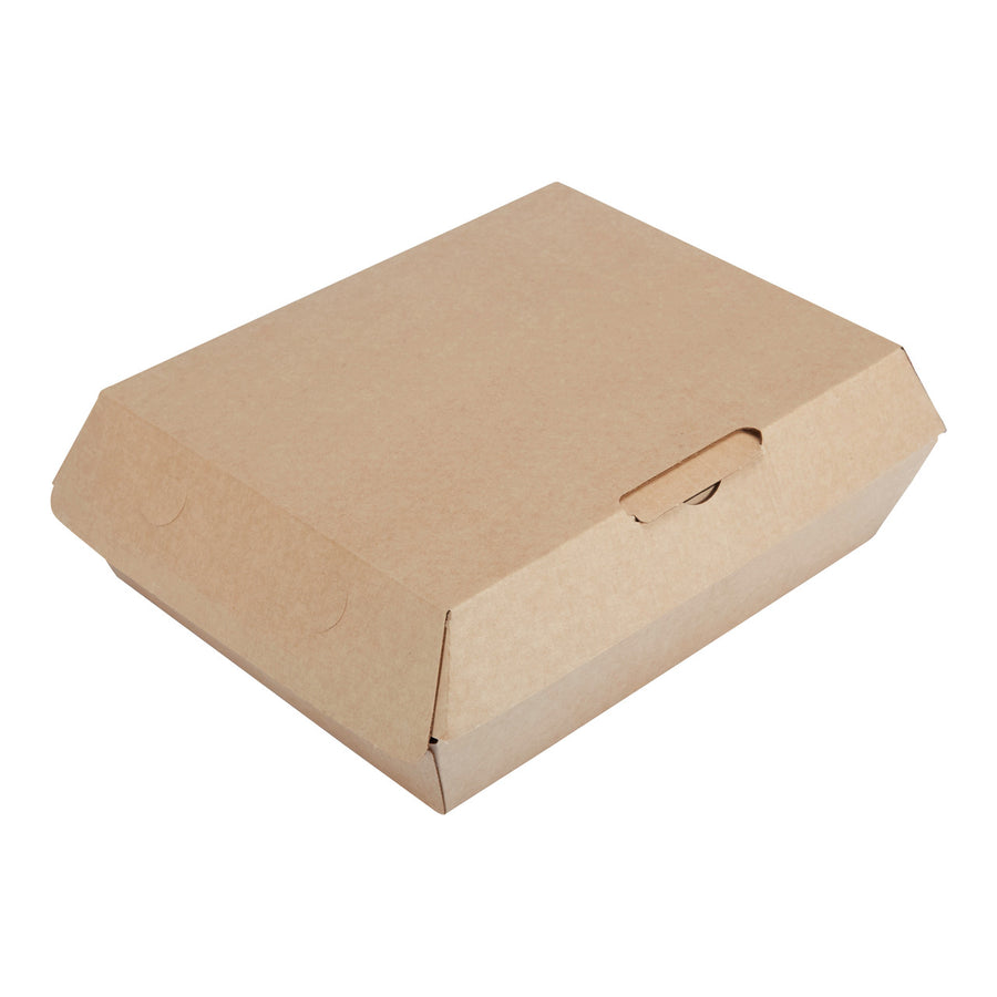 Bagcraft NFN-F608RQVF EcoCraft Eco-Flute ToGo! Container Natural 8" X 6" X 2.75" PFAS Free 200/CS