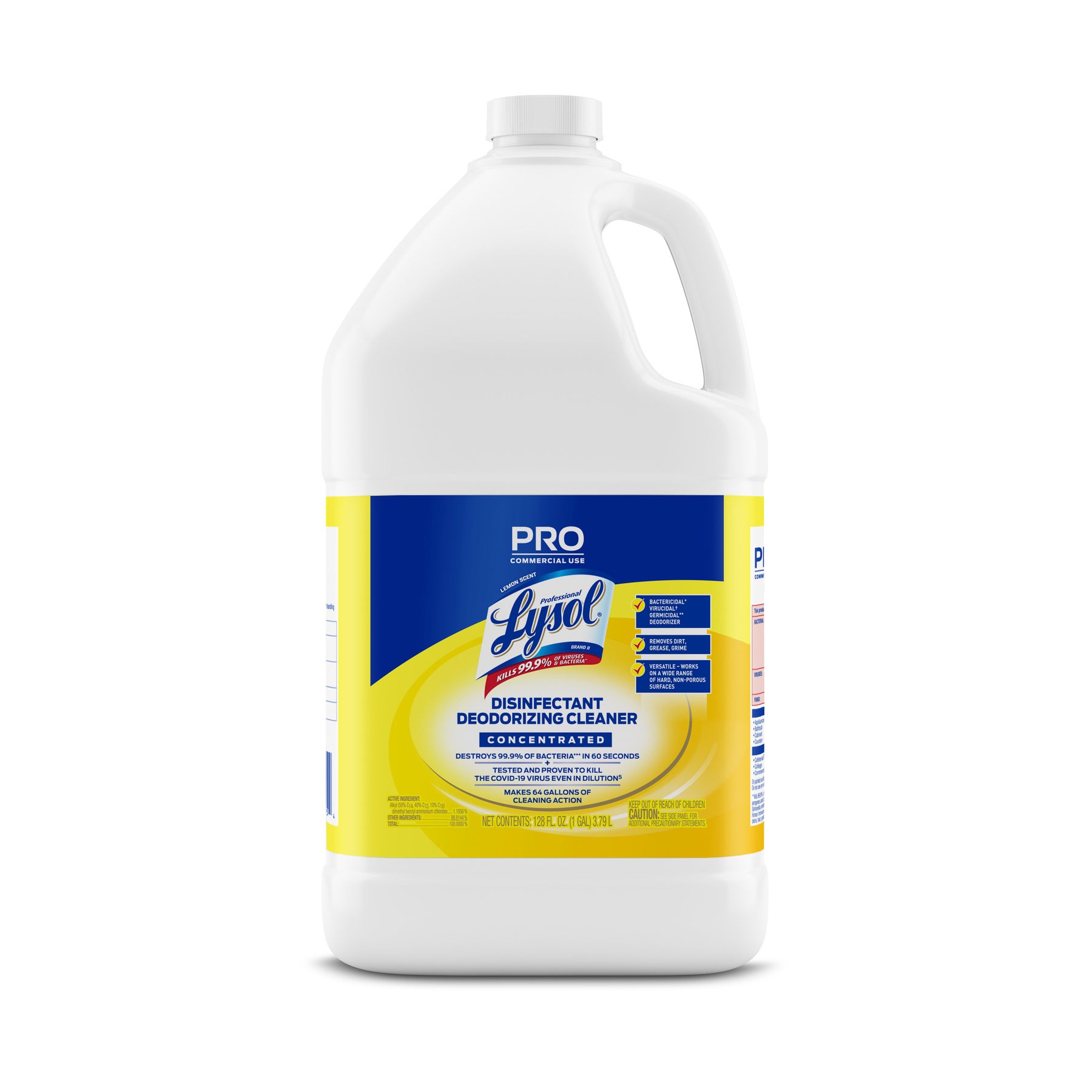 Reckitt Benckiser 99985 Lysol Deodorizing Cleaner 128 oz Concentrate Lemon Scent 4/CS