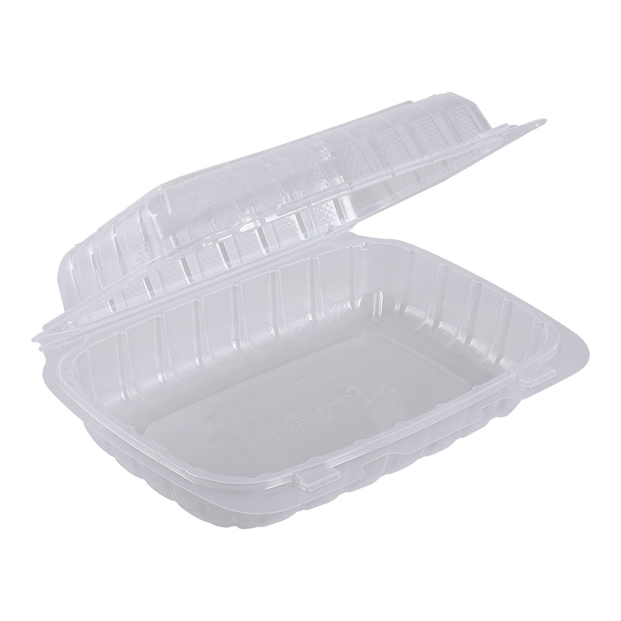 Empress ECLPPHL-96 PP Hinged Container Vented Clear 9" x 6" 1 Compartment 200/CS