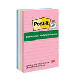 Post-IT Greener Notes 660-RP-A Original Recycled Note Pads, Note Ruled, 4" x 6", Sweet Sprinkles Collection Colors, 100 Sheets/Pad, 5 Pads/Pack 2