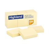 Highland 6539 Self-Stick Notes, 1.38" x 1.88", Yellow, 100 Sheets/Pad, 12 Pads/Pack 2